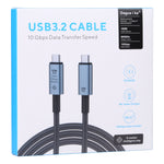 สายเคเบิลวิดีโอ 10Gbps 8K USB-C/Type-C ถึง USB-C/Type-C รองรับ USB 3.2 ความยาว: 1m, 10Gbps Type-C ถึง Type-C