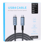 สายเคเบิลวิดีโอ 40Gbps 8K USB-C/Type-C ถึง USB-C/Type-C รองรับ USB 4 ความยาว: 1m, 40Gbps Type-C ถึง Type-C