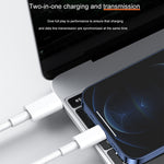 สายชาร์จเร็ว 20W 9V/2A USB-C / Type-C เป็น 8 Pin สำหรับ iPhone, iPad ความยาวสาย: 1 ม., 20W 9V/2A