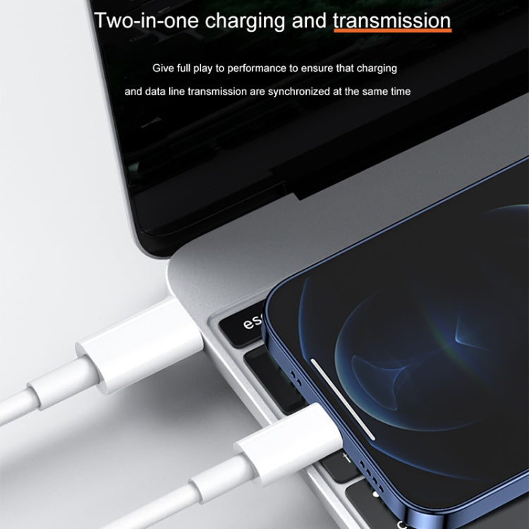 สายชาร์จเร็ว 20W 9V/2A USB-C / Type-C เป็น 8 Pin สำหรับ iPhone, iPad ความยาวสาย: 1 ม., 20W 9V/2A