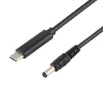 สายชาร์จพาวเวอร์แล็ปท็อป USB-C / Type-C เป็น 5.5 x 2.1 มม. ความยาวสายประมาณ 1.5 เมตร Type-C เป็น 5.5 x 2.1 มม.