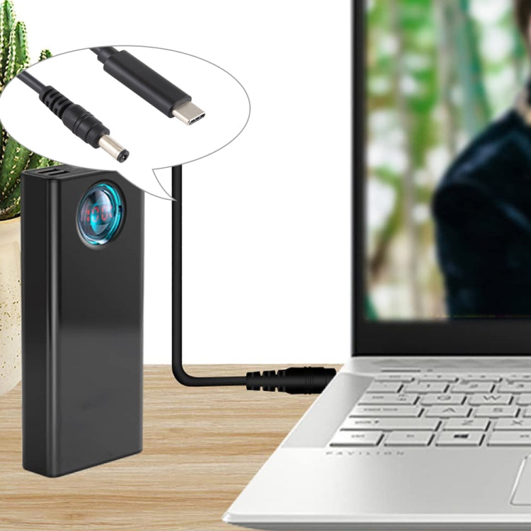 สายชาร์จพาวเวอร์แล็ปท็อป USB-C / Type-C เป็น 5.5 x 2.1 มม. ความยาวสายประมาณ 1.5 เมตร Type-C เป็น 5.5 x 2.1 มม.