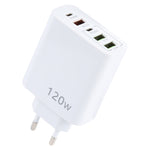 ที่ชาร์จพอร์ตคู่ PD Type-C 120W + USB 3 ช่อง, ปลั๊ก EU, ปลั๊ก EU