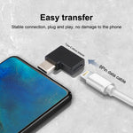 อะแดปเตอร์ชาร์จ USB-C / Type-C ตัวผู้ เป็น 8 Pin ตัวเมีย แบบข้อศอก USB-C / Type-C ตัวผู้ เป็น 8 Pin ตัวเมีย