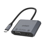 Onten M205 ตัวแปลงวิดีโอ 3 in 1 Type-C เป็น HDMI+VGA+PD ชาร์จเร็ว รุ่น M205