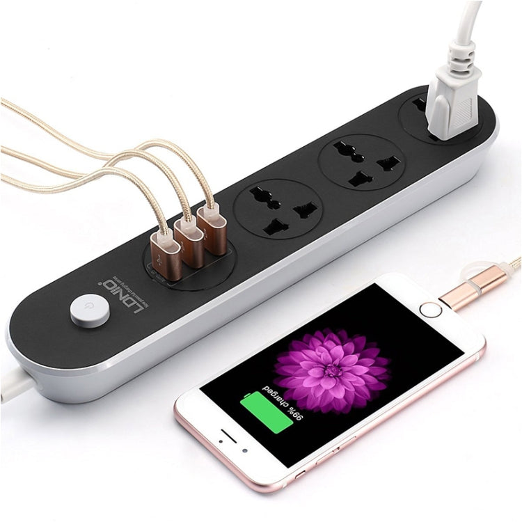ปลั๊กไฟ LDNIO SC3301 3 พอร์ต USB สำหรับเดินทางและสำนักงาน, ความยาวสาย 1.6 ม., ปลั๊ก US, รหัส SAS8610AUS, SAS8610BUS, SAS8610EU, SAS8610UK