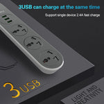 ปลั๊กไฟ LDNIO SC3301 3 พอร์ต USB สำหรับเดินทางและสำนักงาน, ความยาวสาย 1.6 ม., ปลั๊ก US, รหัส SAS8610AUS, SAS8610BUS, SAS8610EU, SAS8610UK