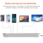 ปลั๊กไฟ LDNIO SC3301 3 พอร์ต USB สำหรับเดินทางและสำนักงาน, ความยาวสาย 1.6 ม., ปลั๊ก US, รหัส SAS8610AUS, SAS8610BUS, SAS8610EU, SAS8610UK