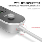 ปลั๊กไฟ LDNIO SC3301 3 พอร์ต USB สำหรับเดินทางและสำนักงาน, ความยาวสาย 1.6 ม., ปลั๊ก US, รหัส SAS8610AUS, SAS8610BUS, SAS8610EU, SAS8610UK
