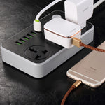 LDNIO SC3604 ปลั๊กไฟอเนกประสงค์สำหรับเดินทาง ที่บ้าน และสำนักงาน 6 พอร์ต USB, ความยาวสาย: 2 เมตร, ปลั๊กแบบ US, รุ่น SAS8611AUK, SAS8611AUS, SAS8611BUK, SAS8611BUS, SAS8611EU