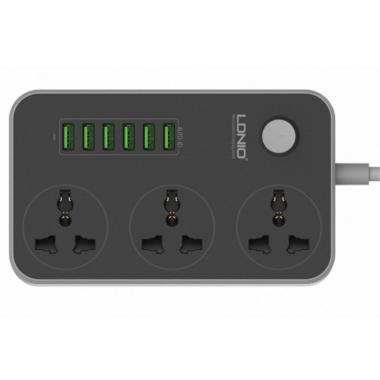 LDNIO SC3604 ปลั๊กไฟอเนกประสงค์สำหรับเดินทาง ที่บ้าน และสำนักงาน 6 พอร์ต USB, ความยาวสาย: 2 เมตร, ปลั๊กแบบ US, รุ่น SAS8611AUK, SAS8611AUS, SAS8611BUK, SAS8611BUS, SAS8611EU