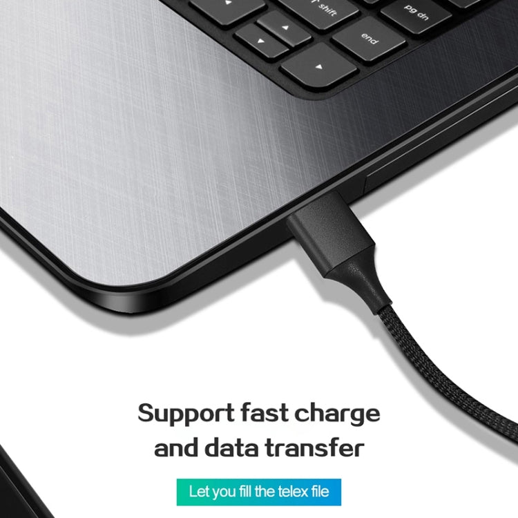 M11 5A สายข้อมูลแม่เหล็กถักไนลอน USB เป็น Micro USB ความยาวสาย: 2m, Micro USB