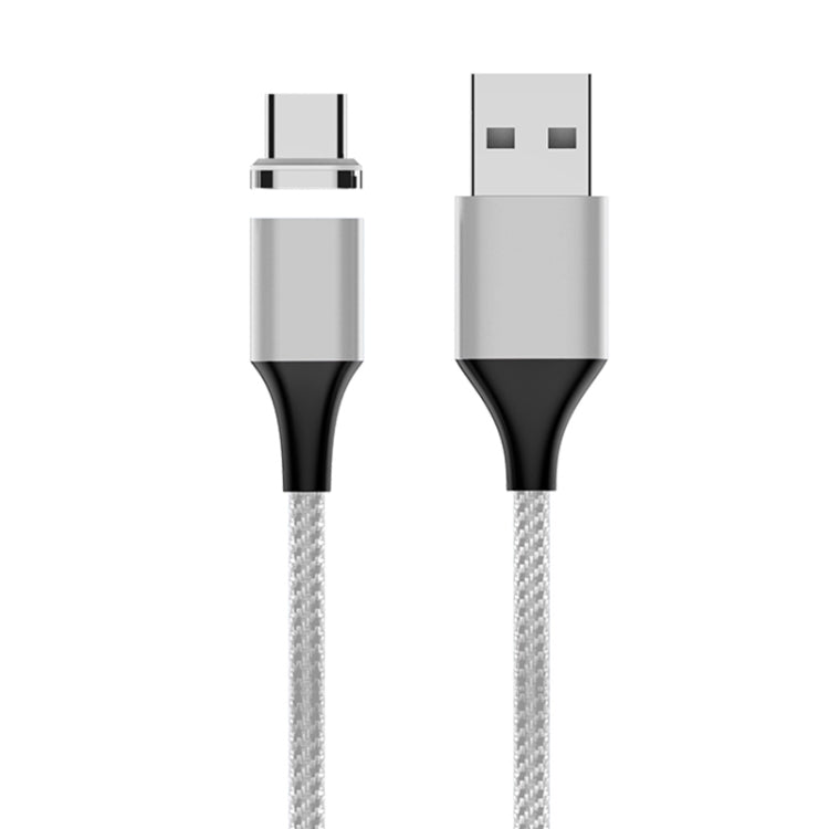 M11 5A สายข้อมูลแม่เหล็กถักไนลอน USB เป็น USB-C / Type-C ความยาวสาย: 2m, USB-C / Type-C
