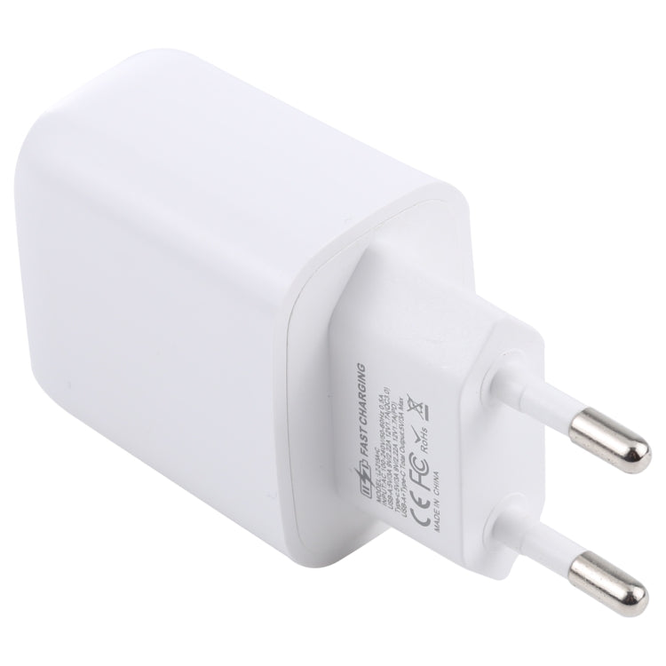 ชาร์จเดินทาง LZ-215A+C 20W QC 3.0 USB + PD 3.0 USB-C / Type-C ปลั๊กยุโรป