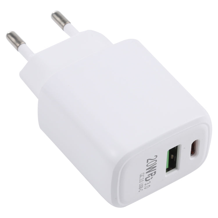 ชาร์จเดินทาง LZ-215A+C 20W QC 3.0 USB + PD 3.0 USB-C / Type-C ปลั๊กยุโรป