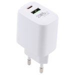 ชาร์จเดินทาง LZ-215A+C 20W QC 3.0 USB + PD 3.0 USB-C / Type-C ปลั๊กยุโรป