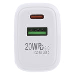 ชาร์จเดินทาง LZ-215A+C 20W QC 3.0 USB + PD 3.0 USB-C / Type-C ปลั๊กยุโรป