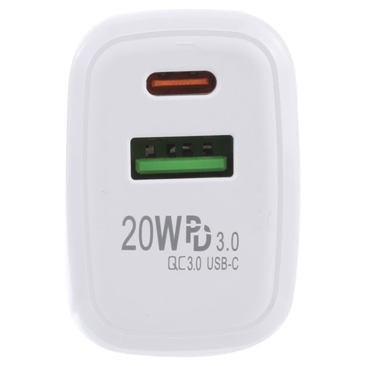 ชาร์จเดินทาง LZ-215A+C 20W QC 3.0 USB + PD 3.0 USB-C / Type-C ปลั๊กสหรัฐอเมริกา