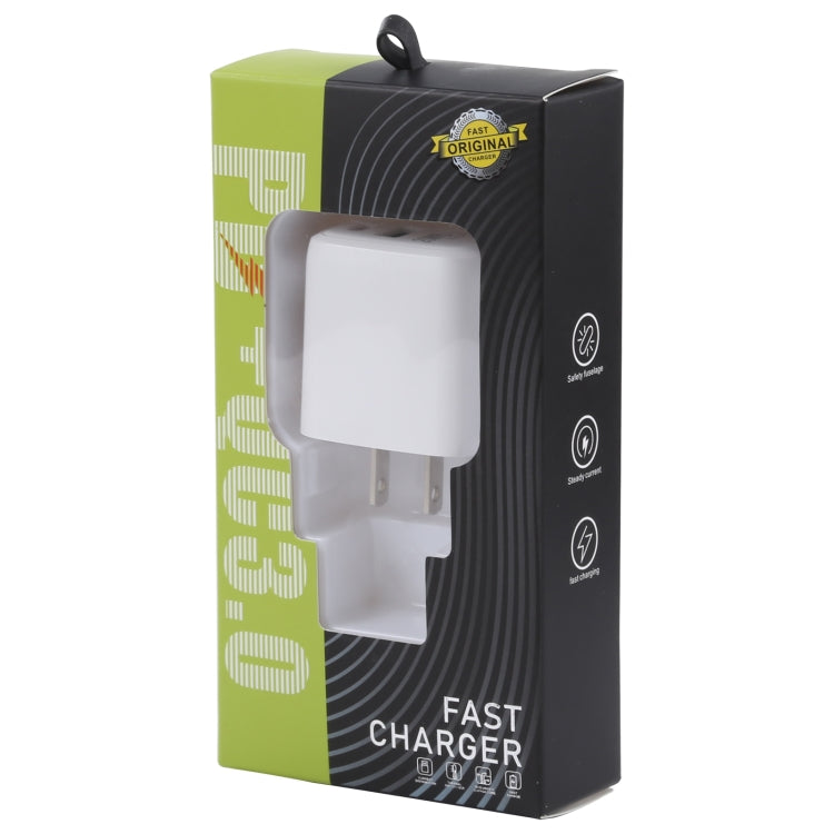 ชาร์จเดินทาง LZ-215A+C 20W QC 3.0 USB + PD 3.0 USB-C / Type-C ปลั๊กสหรัฐอเมริกา
