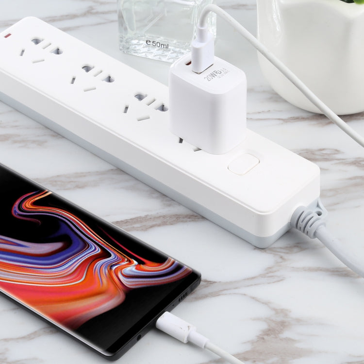 ชาร์จเดินทาง LZ-215A+C 20W QC 3.0 USB + PD 3.0 USB-C / Type-C ปลั๊กสหรัฐอเมริกา