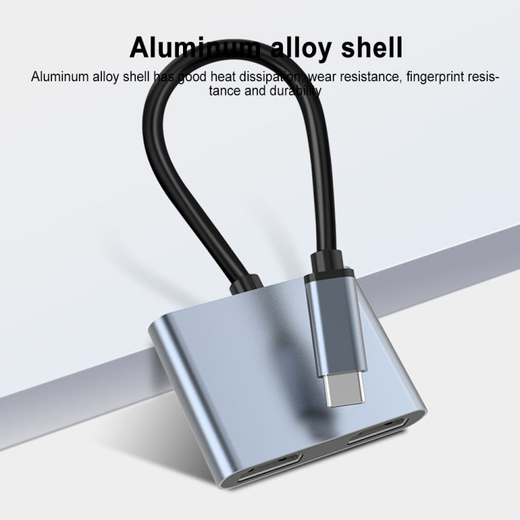 แท่นต่อ 2 in 1 USB-C / Type-C เป็น Dual HDMI HUB