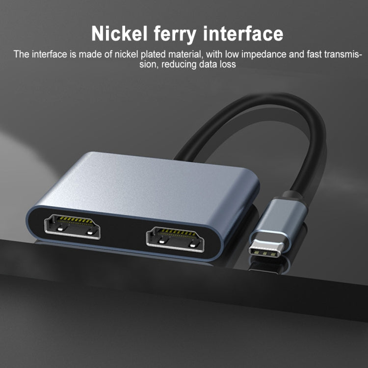 แท่นต่อ 2 in 1 USB-C / Type-C เป็น Dual HDMI HUB