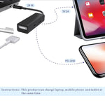 อะแดปเตอร์แปลง 3 in 1 MagSafe 1 / 2 + พอร์ต PD + USB เป็น USB-C / Type-C