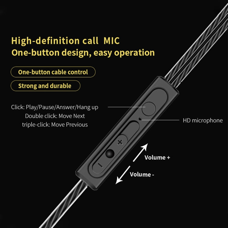 หูฟังสปอร์ต QKZ CK8 HiFi แบบอินเอียร์สี่ยูนิต