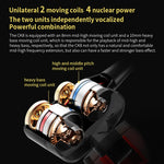 หูฟังสปอร์ต QKZ CK8 HiFi แบบอินเอียร์สี่ยูนิต