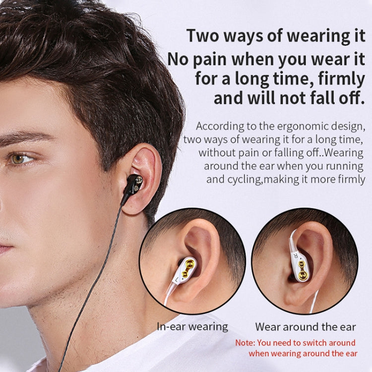 หูฟังสปอร์ต QKZ CK8 HiFi แบบอินเอียร์สี่ยูนิต