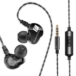 หูฟัง QKZ CK9 HiFi แบบใส่ในหูสี่ยูนิตสำหรับกีฬาและฟังเพลง