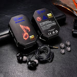 หูฟัง QKZ CK9 HiFi แบบใส่ในหูสี่ยูนิตสำหรับกีฬาและฟังเพลง