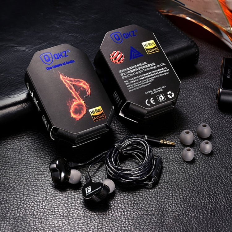 หูฟัง QKZ CK9 HiFi แบบใส่ในหูสี่ยูนิตสำหรับกีฬาและฟังเพลง