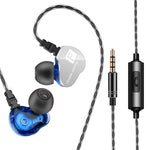 หูฟัง QKZ CK9 HiFi แบบใส่ในหูสี่ยูนิตสำหรับกีฬาและฟังเพลง