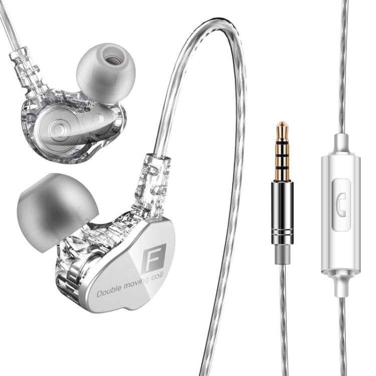 หูฟัง QKZ CK9 HiFi แบบใส่ในหูสี่ยูนิตสำหรับกีฬาและฟังเพลง
