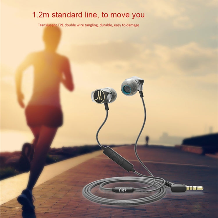 หูฟัง QKZ DM7 คุณภาพสูง แบบใส่ในหู โลหะทั้งหมด สำหรับกีฬาและฟังเพลง, รุ่นพื้นฐาน