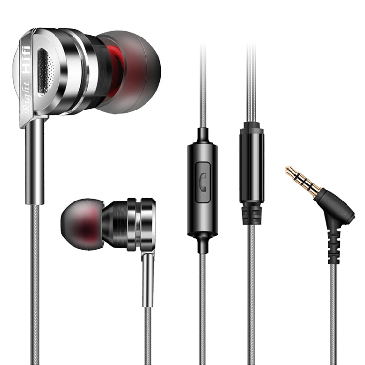 หูฟัง QKZ DM9 คุณภาพสูง แบบใส่ในหู โลหะทั้งหมด สำหรับกีฬาและฟังเพลง, รุ่นมีไมโครโฟน