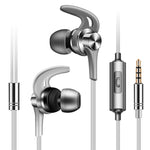 หูฟัง QKZ EQ1 CNC โลหะครีบฉลาม สำหรับกีฬาและฟังเพลง, รุ่นมีไมโครโฟน