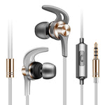 หูฟัง QKZ EQ1 CNC โลหะครีบฉลาม สำหรับกีฬาและฟังเพลง, รุ่นมีไมโครโฟน