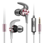 หูฟัง QKZ EQ1 CNC โลหะครีบฉลาม สำหรับกีฬาและฟังเพลง, รุ่นมีไมโครโฟน