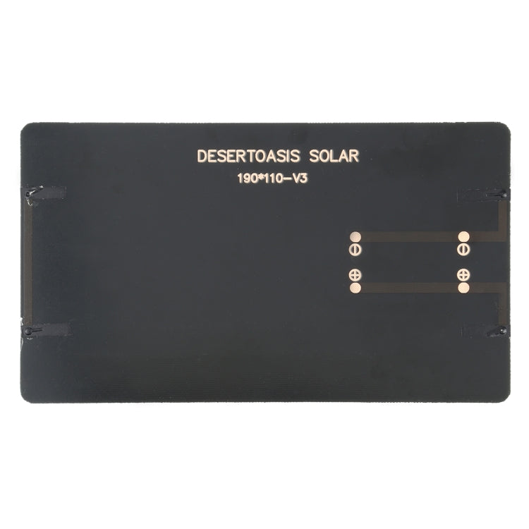 โมดูลเซลล์แผงโซลาร์เซลล์ DIY แบตเตอรี่พลังงานแสงอาทิตย์ 5V 3W 600mAh ขนาด: 110 x 190 มม., 5V 3W 600mAh 110 x 190 มม.