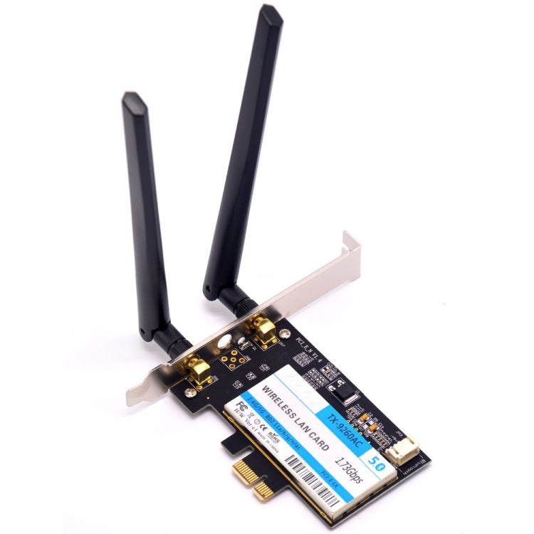 TX-9260AC Wireless-AC ดูอัลแบนด์ 802.11ac 1730Mbps อะแดปเตอร์ WiFi PCI-e สำหรับเดสก์ท็อป + Bluetooth 5.0 การ์ดเครือข่าย WLAN สำหรับ Intel 9260ac, TX-9260AC 1730Mbps