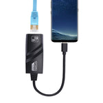 อะแดปเตอร์เครือข่าย RJ45 Gigabit Ethernet จาก USB-C / Type-C ความยาว 15 ซม., RJ45