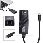 อะแดปเตอร์เครือข่าย RJ45 Gigabit Ethernet จาก USB-C / Type-C ความยาว 15 ซม., RJ45