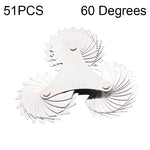 ใบมีดเกจเกลียวสกรู US 51 ชิ้น มุม 60 องศา สแตนเลส CR, เกจเกลียว 51 ชิ้น