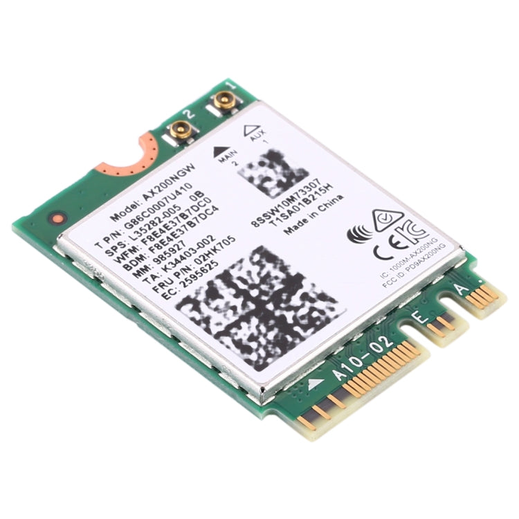 การ์ดเครือข่ายไร้สาย Dual Band AX200 2400Mbps AX200NGW NGFF M.2 Bluetooth 5.0 Wifi 2.4G/5G 802.11 ac/ax