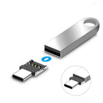 อะแดปเตอร์ OTG อะลูมิเนียมอัลลอยด์ขนาดเล็ก USB-C / Type-C ตัวผู้เป็น USB ตัวเมีย