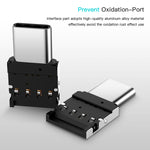 อะแดปเตอร์ OTG อะลูมิเนียมอัลลอยด์ขนาดเล็ก USB-C / Type-C ตัวผู้เป็น USB ตัวเมีย