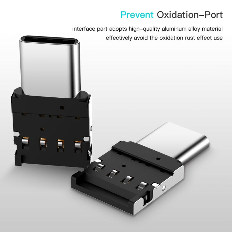 อะแดปเตอร์ OTG อะลูมิเนียมอัลลอยด์ขนาดเล็ก USB-C / Type-C ตัวผู้เป็น USB ตัวเมีย