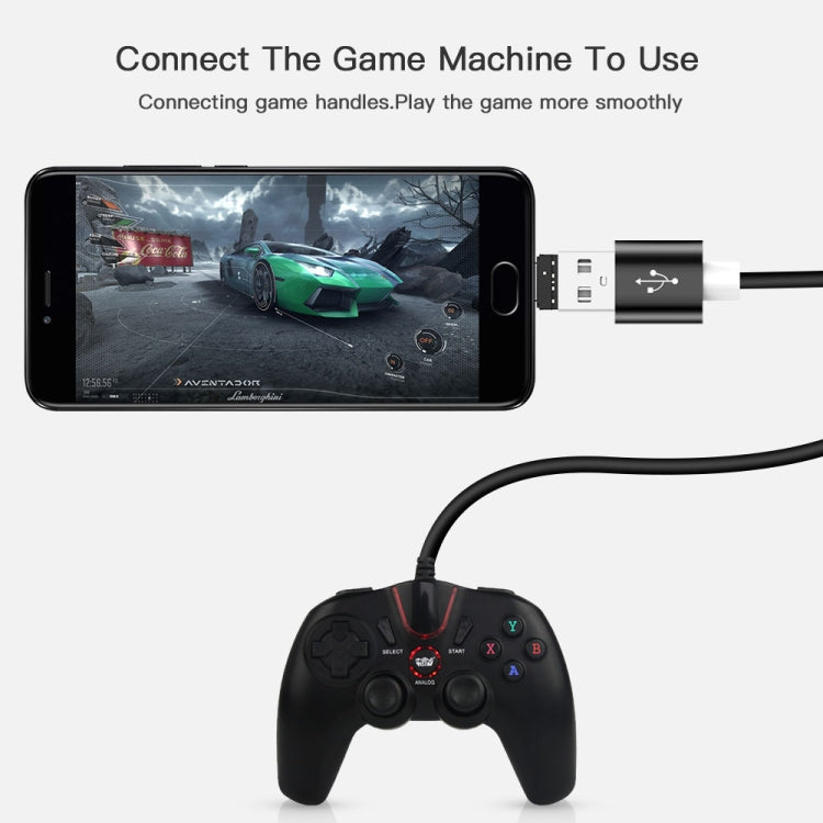 อะแดปเตอร์ OTG อะลูมิเนียมอัลลอยด์ขนาดเล็ก USB-C / Type-C ตัวผู้เป็น USB ตัวเมีย